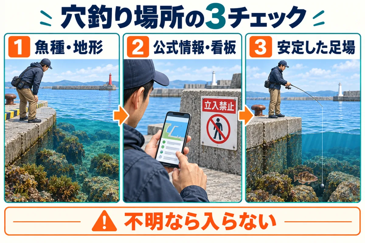 北海道で穴釣り場所を選ぶ魚種・公式情報・安全な足場の3チェック