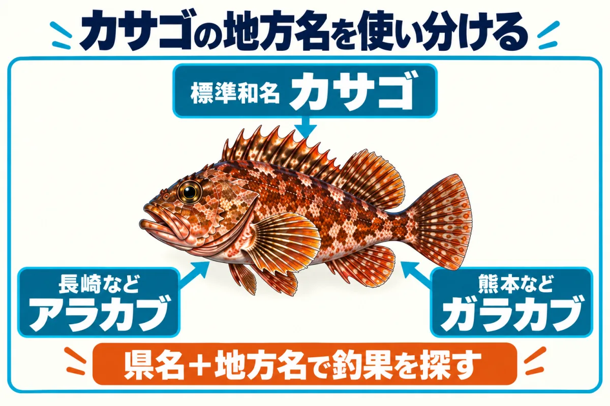 カサゴ・アラカブ・ガラカブの地方名の違い