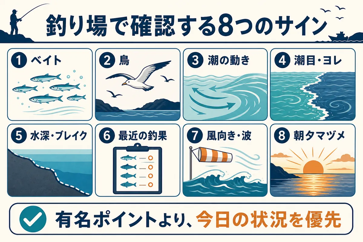 淡路島の釣り場で確認する8つのサイン